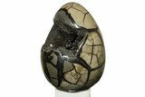 Septarian Dragon Egg Geode - Black Crystals #235344-2